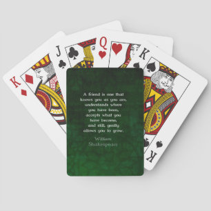 Jeu De Cartes William Shakespeare Friendship Citation Inspiratio