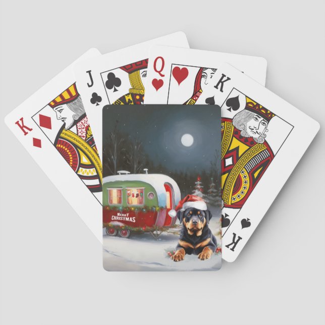 Jeu De Cartes Winter Rottweiler Caravan Christmas Adventure (dos)