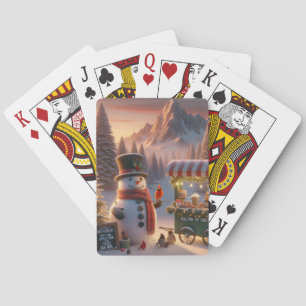 Jeu De Cartes Winter Wonderland Snowman's Hot Chocolate Cart