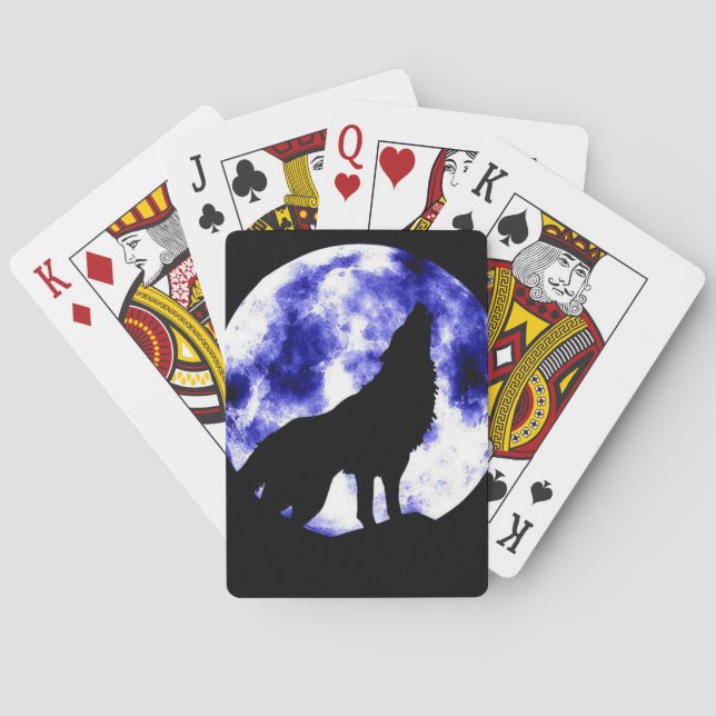 Jeu De Cartes Wolf Howling à Moon (dos)