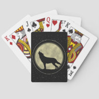 Wolf Silhouette, Bicyclette Poker Jouer Cartes