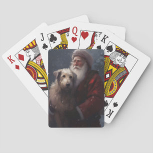 Jeu De Cartes Wolfhound avec Noël Festif du Père Noël