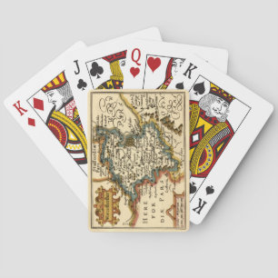 Jeu De Cartes Worcestershire Comté Angleterre Ancien Antiquaire 