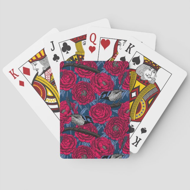 Jeu De Cartes Wrens in the peonies (dos)