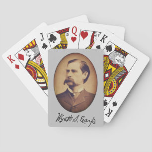 Jeu De Cartes Wyatt Earp Portrait and Signature