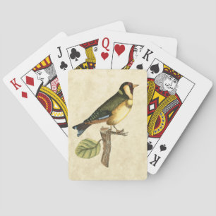 Jeu De Cartes Yellow and Green Bird Perched on a Little Branch