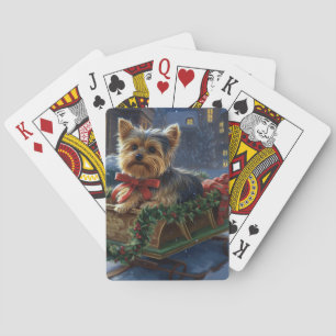 Jeu De Cartes Yorkshire Terrier Saison de Noël festive