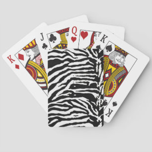 Jeu De Cartes Zebra Camouflage Motif artistique noir et blanc
