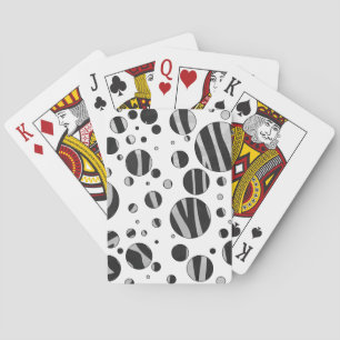 Jeu De Cartes Zebra Polka point noir et gris clair