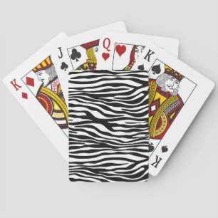 Jeu De Cartes Zebra Print, Zebra Stripes, Noir Et Blanc