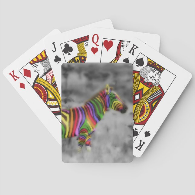 Jeu De Cartes Zèbre d'arc-en-ciel (dos)