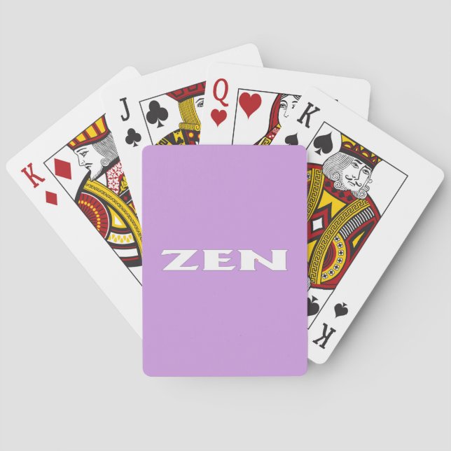 Jeu De Cartes Zen blanc lilas Poker jouer aux cartes (dos)