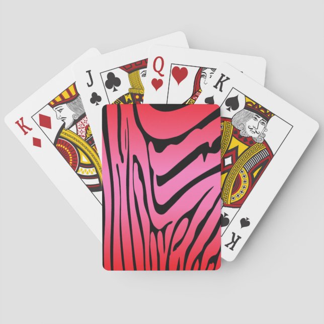 Jeu De Cartes Zesty Zebra Red (dos)