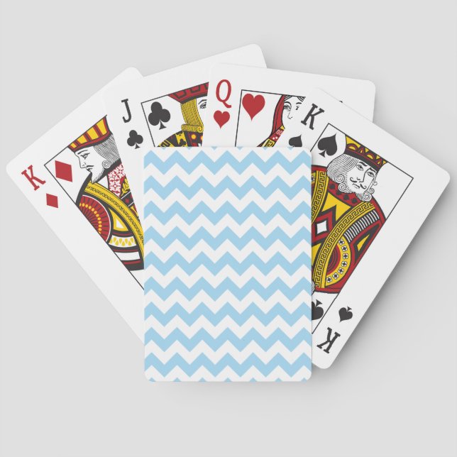 Jeu De Cartes Zigzag bleu, Chevron bleu, Motif géométrique (dos)