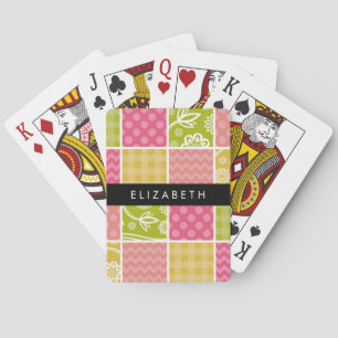 Jeu De Cartes Zigzag, Chevron, Pois, En vichy, Votre Nom