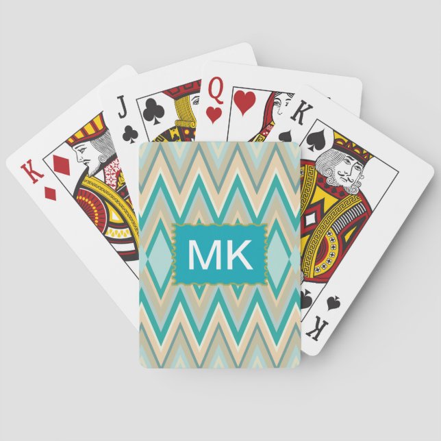 Jeu De Cartes zigzag-téléphones diagonale (dos)