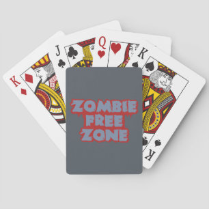 Jeu De Cartes Zombie Free Zone personnalisées jouer aux cartes