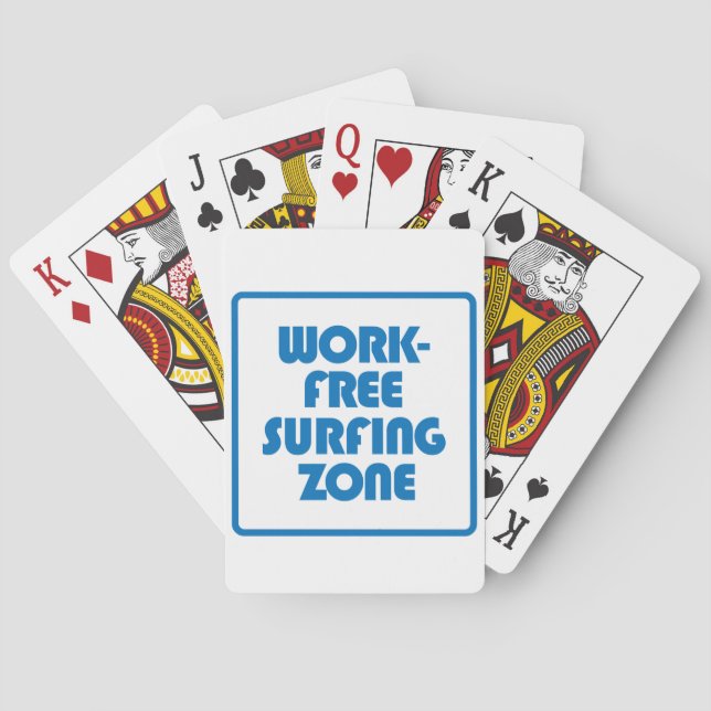 Jeu De Cartes Zone de surf sans travail (dos)
