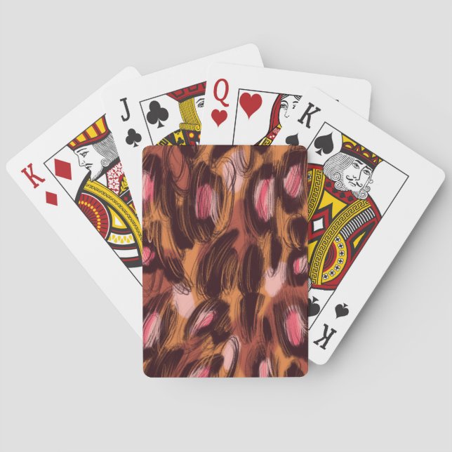 Jeu De Cartes Zones léopard Motif animal africain (dos)