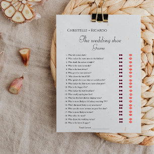 Jeu de chaussures mariage Bachelorette jeu carte