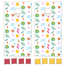 Jeu de cornouailles Motif de plage d'été