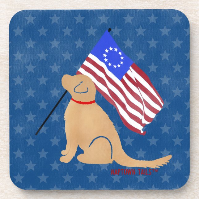 Jeu de Dessous de verre américain Patriotique Gold (Devant)