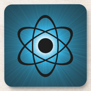 Jeu de Dessous de verre atomique Nerdy, Bleu