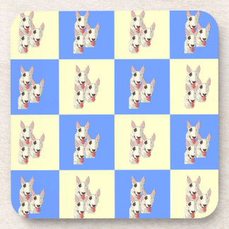 Jeu de Dessous de verre Bull Terrier À damiers