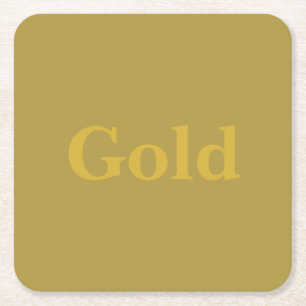 Jeu de Dessous de verre Carré Gold personnalisé
