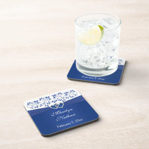 Jeu de Dessous de verre de Mariages Royal Blue, Bl