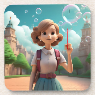 Jeu de Dessous de verre de nuages de bulles de fil