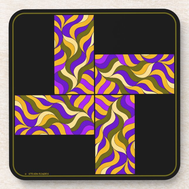 JEU DE DESSOUS DE VERRE MOD PINWHEEL. (Devant)