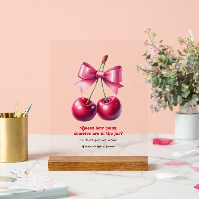 Jeu de devinette des cerises pour la fête prénatal (Mariage)