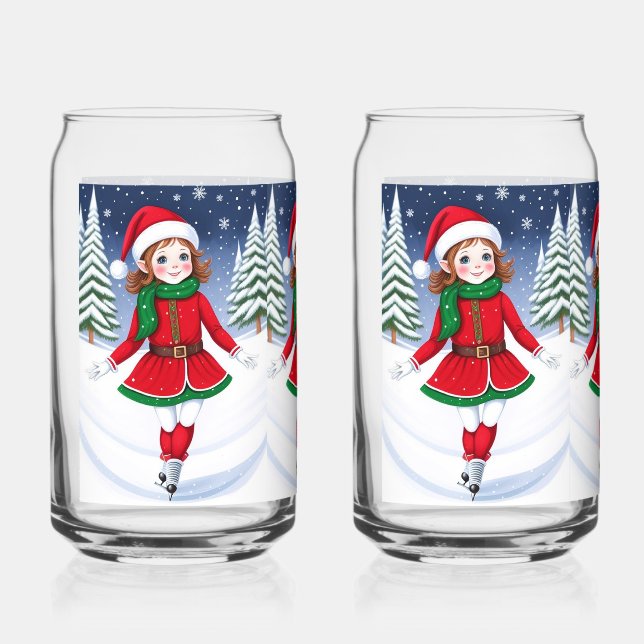 Jeu de Drinkware pour fille de patinage sur glace  (Recto)