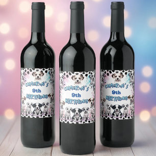 Jeu de Étiquettes de vin adorable Dalmatie