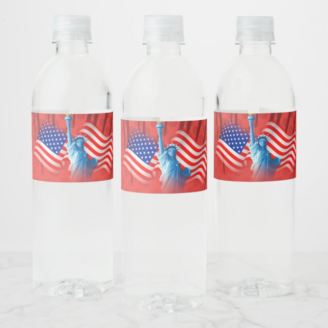 Jeu de Étiquettes Red White Blue Food and Beverage (Bouteilles)