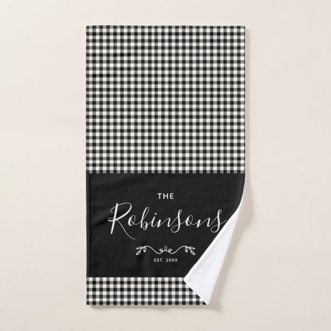 Jeu de famille moderne Russe Buffalo Check Plaid S (Serviette à main)