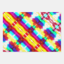 Jeu de feuilles plats de recouvrement Arc-en-ciel