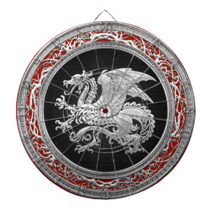Jeu De Fléchettes [200] Dragon islandais, Landvættir [argent]
