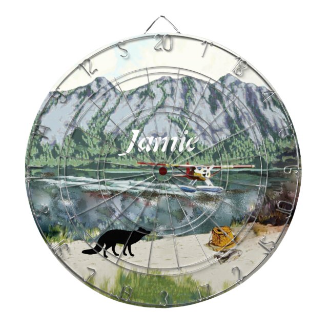 Jeu De Fléchettes Alaska Bush Avion Et Pêche Voyage (Devant)