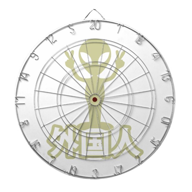 Jeu De Fléchettes Alien Gaijin ~ Kanji Nihongo / Langue japonaise (Devant)