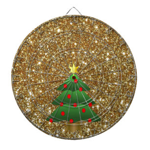 Jeu De Fléchettes Arbre de Noël Parties scintillant d'or