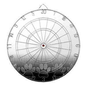 Jeu De Fléchettes Arrière - plan de dégradé de pattes noir et blanc