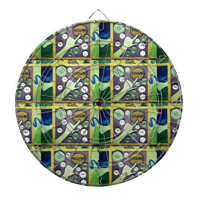 Jeu De Fléchettes Art Mosaïque Contemporain - Un Joueur (Devant)