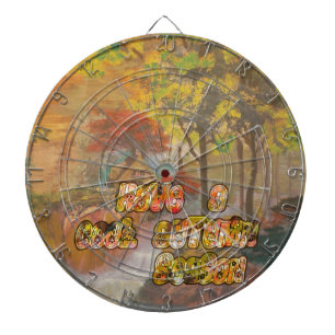 Jeu De Fléchettes Avoir un Cool Saison d'automne Art Vintage Imprime