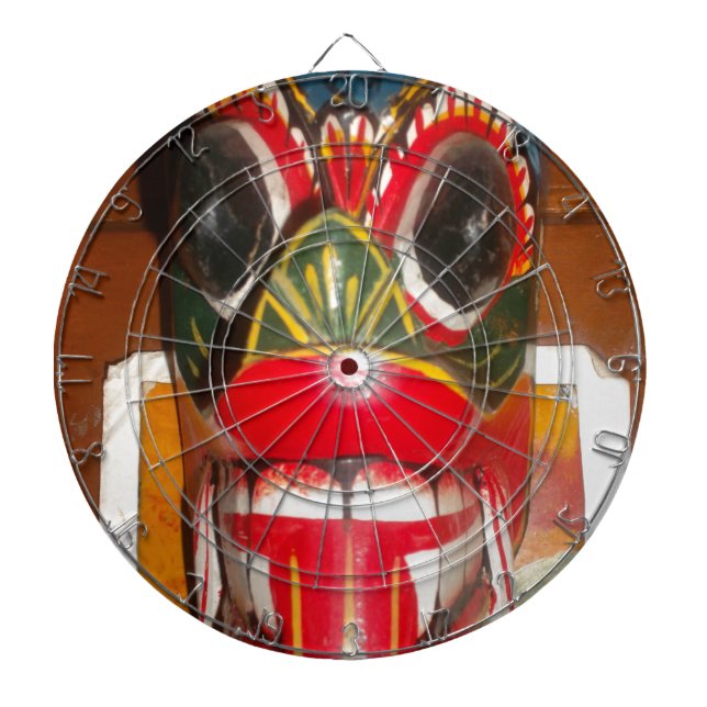 Jeu De Fléchettes Beau art traditionnel sri-lankais de masques de fe (Devant)