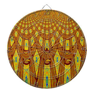 Jeu De Fléchettes Beau Golden Brown Africain Tribal Imprimé vecteur