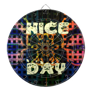 Jeu De Fléchettes Beautiful have a Nice Day Text Print vecteur