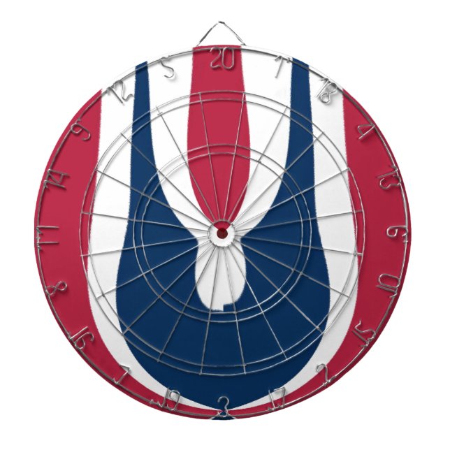 Jeu De Fléchettes Belle couleur rouge, blanc, bleu texture Abstraite (Devant)