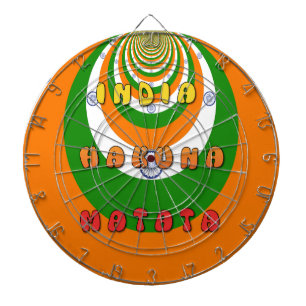 Jeu De Fléchettes Belle Inde couleurs drapeau national Hakuna Matata